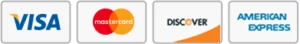 Visa, Mastercard, Discover, American Express accepted